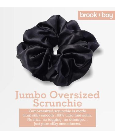 Satin Sleep Tie Scrunchie - Large Black Satin Hair Tie for Sweet Dreams - Buy Online on SooperMarket.com
