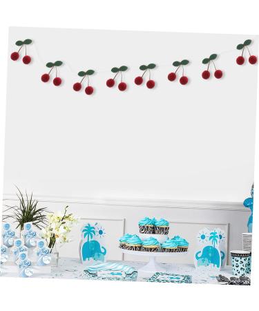 HOMSFOU 3pcs Bayberry Ball String Ornament Banner Garland Christmas Strawberry Room Decor Artificial Fruit Garland Christmas Mantle Fireplace Birthday Party Supplies Cherry Cotton Thread - Buy Online on SooperMarket.com