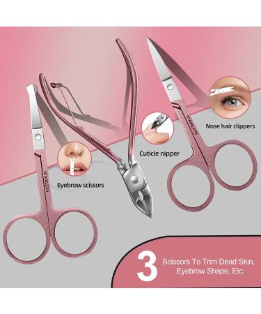 RedFlow 30 in 1 Manicure Set - Professional Nail Clippers & Pedicure Tools Kit - Travel-Friendly - Pink - Buy Online on SooperMarket.com