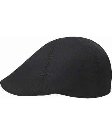JANGOUL Men's Cotton Twill Flat Cap Black - Large-X-Large | Gatsby Newsboy Hunting Hat - Buy Online on SooperMarket.com
