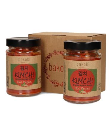 Bakoki Premium KIMCHI Hot VEGAN Original Korean Recipe (2 x 300g) KIMCHI HOT VEGAN 300 g (pack of 2)