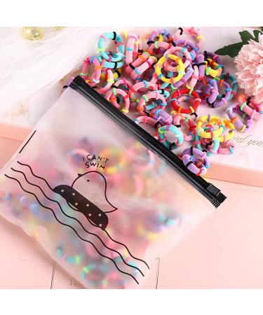 100PCS Baby Hair Ties - Soft Cotton Multicolor Hair Bands for Girls | Elastic Scrunchies for Ponytails - Bamboo Knot Design - Buy Online on SooperMarket.com
