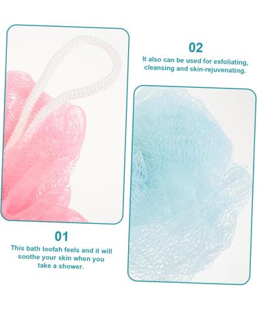 4PCS Bath Mesh Pouf Shower Sponge - Soft Bath Loofahs & Bath Balls for Luxurious Cleansing | International Shipping Available - Buy Online on SooperMarket.com