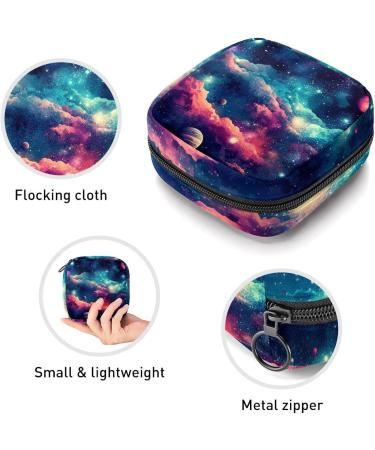 Anna Cowper Nebula Planets Sanitary Napkin Storage Bag - Portable Period Bag for Women and Teens - Multi-colored Design - 1Pcs - Buy Online on SooperMarket.com