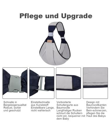 Hengbird Baby Carrier Newborn | Adjustable Sling Wrap with Thick Straps | Ideal from Birth to 36 Months - Buy Online on SooperMarket.com