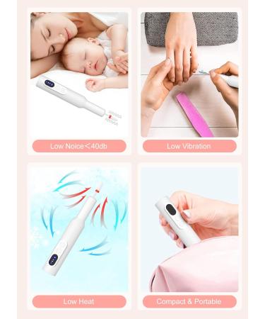 Portable Electric Nail File 12 Drill Bits Rechargeable Base - Adjustable Speed Manicure & Pedicure Set for Acrylic & Gel Nails - Buy Online on SooperMarket.com