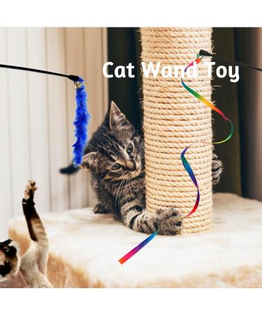 QUOZUO Cat Toys Kitten Toys Assortments 26 Packs Hanging Interactive cat Toys for Indoor Cats Cat Wand Toy Cat Feather Toys Cat Balls Cat Mouse Toy - Buy Online on SooperMarket.com