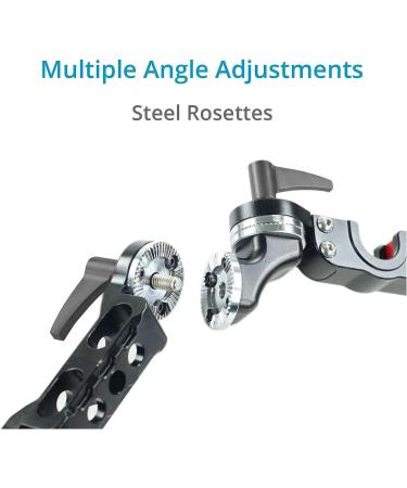 Camtree Hunt Quick Mount Universal Rosette Handle Set for ARRI Standard Rosette Rigs | Comfortable Rubber Handgrip, 15mm Rails, Multiple Angle Adjustments (CH-QM-H) - Buy Online on SooperMarket.com