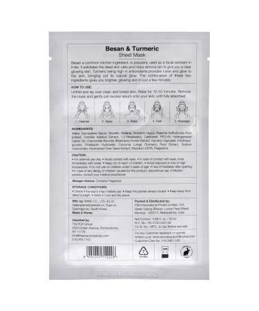 Nykaa Naturals Skin Secrets Bubble Sheet Mask - Besan & Turmeric for Clear Anti-Aging Brightening Skin | 0.67 oz - Buy Online on SooperMarket.com