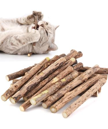 onebarleycorn Cat Catnip Toys for Cats Cat nip Toy Sticks Natural Matatabi Kitten Chews Toy Dental Treats Teething Stick for Cats Pack of 20 pcs 20 count (Pack of 1)