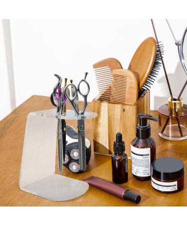 Lesunbak Scissors Rack | Acrylic Scissors Holder for Groomer - 6 Holes Groomer Scissors Organizer Salon Shears Display Stylist Tool Rack Clear for Hair Stylist Scissors Desktop Organizer - Buy Online on SooperMarket.com