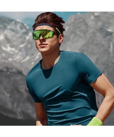 Polarized Green Sport Sunglasses for Men and Women | UV400 Protection for Baseball, Cycling, Running | RacyRam - Buy Online on SooperMarket.com