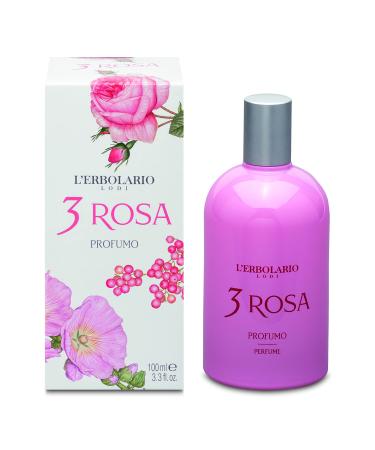 L'Erbolario 3 Rosa - Romantic And Feminine Fragrance For Every Woman - Three Admirable Fragrant Notes Of Provence Rose Peruvian Pepper And Hollyhock - Offers A Seductive Accent - 3.3 fl. Oz EDP Spray 3 Rosa 3.3 Fl Oz (Pack of 1)