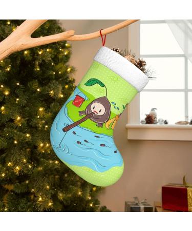 YYHHAOFA Sunflower Seeds Fishing Christmas Decorative Stockings : Soft Light and Tactile Suitable for Christmas Halloween - Buy Online on SooperMarket.com