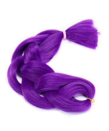 Tess Braids Extensions 60cm - 3 Pack Jumbo Kanecalon Hair Braids for Box Braids - 100g Purple Kunsthaar Extensions - Buy Online on SooperMarket.com