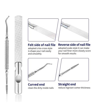 Professional Stainless Steel Nail Clippers for Thick Nails - Ideal for Ingrown Toenails, Men, Women, Seniors - Large Toenail and Fingernail Clippers Set (Red/Silver) - Buy Online on SooperMarket.com