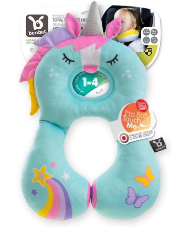 BenBat Kids Travel Neck Pillow - Comfortable Headrest & Sleep Support for Toddlers 1-4 Years - Perfect for Car Flights & Road Trips - Blue Unicorn - Buy Online on SooperMarket.com