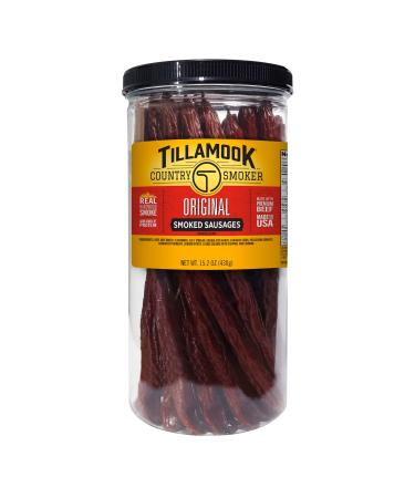 Tillamook Country Smoker Real Hardwood Smoked Sausages Original Beef 15.2 Ounce Tall Jar 20 Count