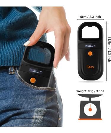 TERA PET Microchip Reader Scanner - RFID Portable Animal Chip ID Scanner for Dogs Cats & Pigs - OLED Display ISO 11784/11785 FDX-B & Emid - Ultimate Pet Tag Solution - Buy Online on SooperMarket.com