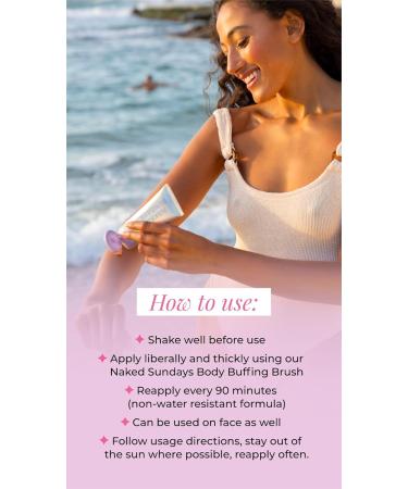 Naked Sundays SPF 50 Golden Glow Body Sunscreen - Broad Spectrum UVA/UVB Protection Shimmering & Firming Non-Transfer Formula for All Skin Types - Buy Online on SooperMarket.com