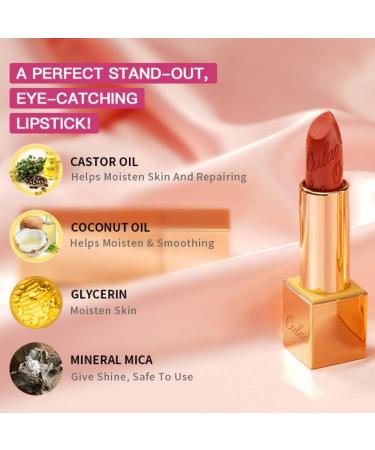 Oulac Turquoise Metallic Green Lipstick - Long-Lasting Vegan Gloss Finish 3D Color & Moist Formula - 4.3g - Buy Online on SooperMarket.com