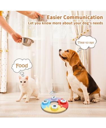 Shop Mmggaish 8 Colorful Dog Buttons for Communication | Complete Pet Training Set with 50 Stickers & Fixing Pads | International Shipping Available - Buy Online on SooperMarket.com