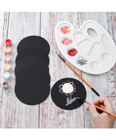 36 Pieces 4 inch Round Black Kraft Coaster Cards - Thick Kraft Paper for Mandala Painting and DIY Decorations - Buy Online on SooperMarket.com
