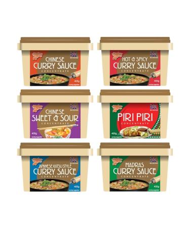 Goldfish Curry Sauce Paste Concentrate 405g | Custom Case of 3 | Choose From 6 Flavours & Receive 1 Tub of Each Choice
