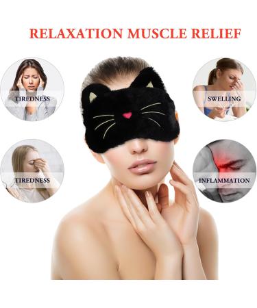 minkissy 1 Set Heating Mask Crystal Velvet Eyes Sun Shade 3D Black 20x12cm - Buy Online on SooperMarket.com