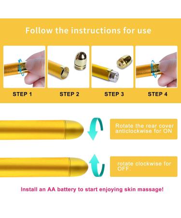 Shop Aubric 24k Gold Face Massager - T-Shape Electric Wand for Anti-Aging Skin Firming & Wrinkle Reduction | Global Shipping Available - Buy Online on SooperMarket.com