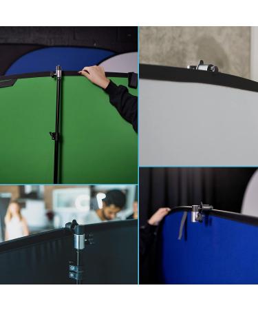 Fovitec 7'6 Spring Cushioned Background Stand Kit with Clip - Ideal for Pop Up Backdrops, Chroma Key Green Screens & Reflectors - Buy Online on SooperMarket.com