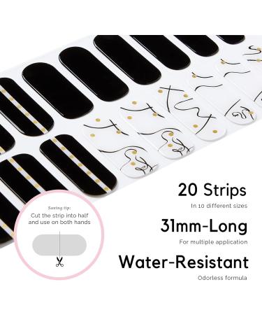 NAILOG Extra Long Semi Cured Gel Nail Strips - 20 Piece Long Lasting Nail Stickers with Soft Glossy Finish - Buy Online on SooperMarket.com