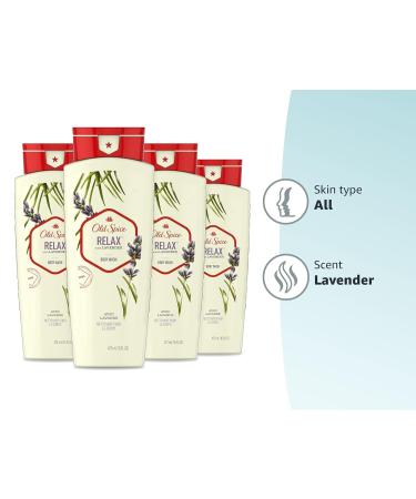 Old Spice Men's Relax Lavender Body Wash 16oz - Pack of 4 - Buy Online on SooperMarket.com