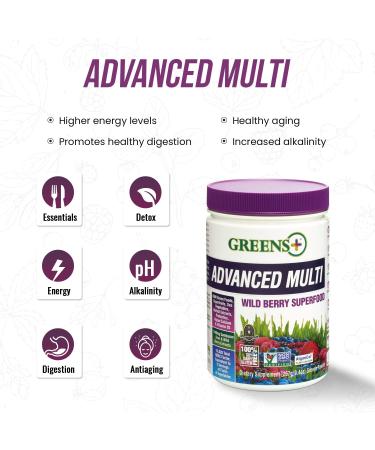 Greens Plus Advanced Multi Wild Berry Superfood Powder - 9.4 oz (267 g) | Nutrient-Rich Blend - Buy Online on SooperMarket.com