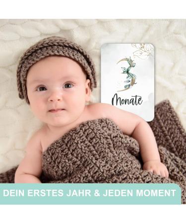 Marveligths 50 Milestone Cards - Perfect Baby Gift for Newborns | Unique Baby Art Cards & Pregnancy Gift Set - Buy Online on SooperMarket.com
