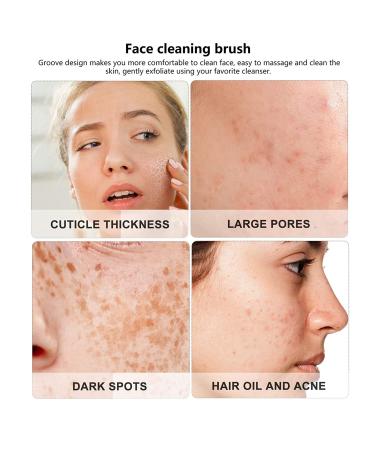 INKERLEE Silicone Face Scrubber Exfoliator Brush - Gentle Manual Facial Cleansing Brush for Women and Men - Buy Online on SooperMarket.com
