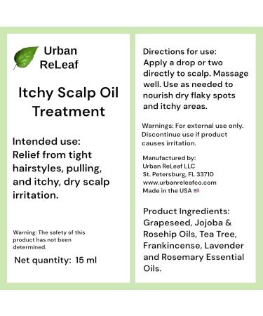 Urban ReLeaf Itchy Scalp Oil Treatment | Soothe Irritation for Braids Wigs & More | Natural Herbal Remedy Made in USA - Buy Online on SooperMarket.com