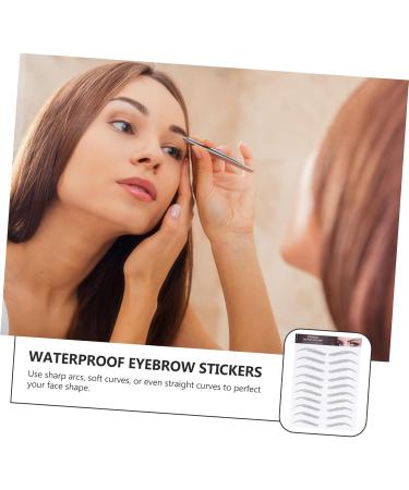 Gogogmee 12 Sheets False Eyebrows for Men Waterproof Stickers Black Sticker Fake Eyebrows 21x15cm Black - Buy Online on SooperMarket.com