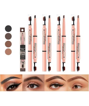2 in 1 Double Ended Eyebrow Pencil Micro Percision Tip Fill and Defines Brows Natural Looking & Waterproof No Need to Sharpen Not Easy to Fade (Color : 01 Size : 1 size) 1 count (Pack of 1) 01 - Buy Online on SooperMarket.com