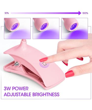 AORAEM Portable LED Nail Lamp - Professional Gel Polish Light for DIY Nail Art - Pink - Buy Online on SooperMarket.com