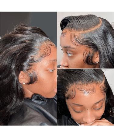 30 HD Transparent Lace Front Wig - Brazilian Body Wave for Black Women | 180% Density, Pre-Plucked, Natural Black Hair - Buy Online on SooperMarket.com