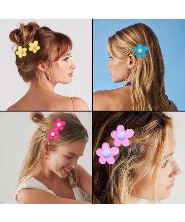 Bmobuo 12Pcs Colorful Daisy Flower Hair Clips for Girls & Women - Cute Small Hair Accessories - Buy Online on SooperMarket.com