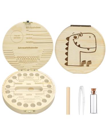 Sunshine smile tooth box wood milk teeth box milk tooth box made of wood tooth box for milk teeth tooth box tooth box milk teeth box tooth box wood young souvenir box storage box for baby teeth cute dinosaurs