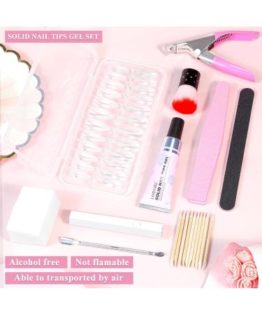 Dranng Gel Extension Nail Kit - Artificial Extension Nail Set With Tips For Girls Gel Nail Extension Fake Nails Kit Portable Gel Nail Extension Set Transparent Tips Nails Set For - Buy Online on SooperMarket.com