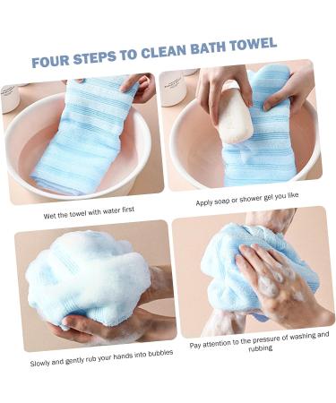 Healeved Bath Towel Back Scrubber Set - Exfoliating Body Spa Towels for Clean and Smooth Skin - 2pcs - Buy Online on SooperMarket.com