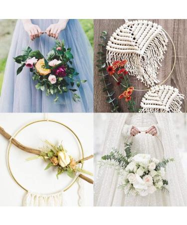 Outuxed 8pcs 10-inch Metal Hoops for DIY Crafts, Dream Catchers, and Wedding Decor - Gold Macrame Rings for Wall Hanging - Buy Online on SooperMarket.com