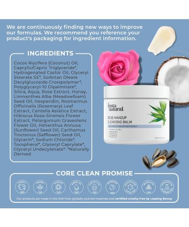 InstaNatural Rose Makeup Cleansing Balm - Hydrating 4 oz | Gentle Makeup Remover - Buy Online on SooperMarket.com