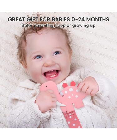 Buy BPA-Free Dinosaur Teething Ring for Babies | Silicone Toy for 3+ Months | Tough Baby Soothing Aid - Buy Online on SooperMarket.com