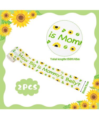 OSNIE Sunflower Tummy Measuring Tape - 2 Rolls for Baby Shower Game - Buy Online on SooperMarket.com