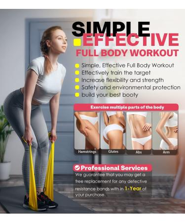 8 Level Resistance Bands Set for Effective Workouts - Booty Bands Included - Buy Online on SooperMarket.com